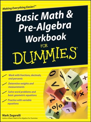 cover image of Basic Math & Pre-Algebra Workbook For Dummies&#174;